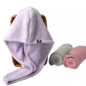 Jennifer Factory Price Super Absorbent Microfiber Soft Hair drying Towel Wrap For Shower And Swimming