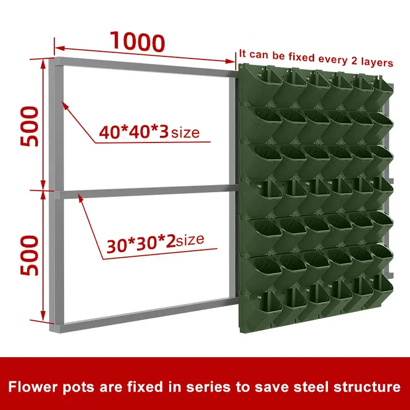 Smart Garden Green House Automatic Irrigation System Wall Stands Strong Vertical Hanging Planter Flower Pot Self Watering