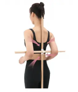 Premium Body Building Yoga Stick Round Shape Wooden Stick Open Shoulder Correct Hunchback Training Stick