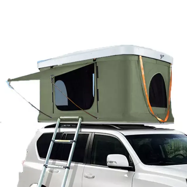 4×4 camping coupe car aluminum hard shell hard shell roof top tent camping Featured Image