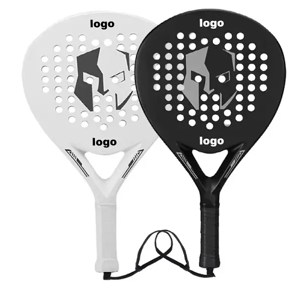OEM personality tennis racket black and white beach racket carbon fiber racket Featured Image