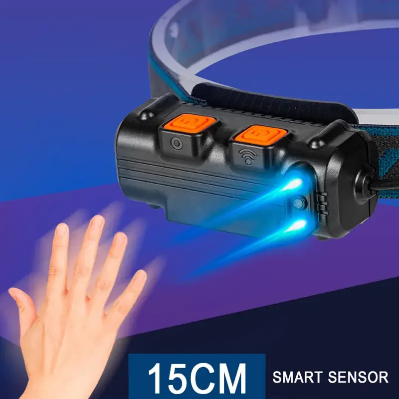 IP65 Waterproof Headlamp with White Light 7 Modes USB Rechargeable Headlight Adjustable Headlamp for Emergency and Hiking Gear