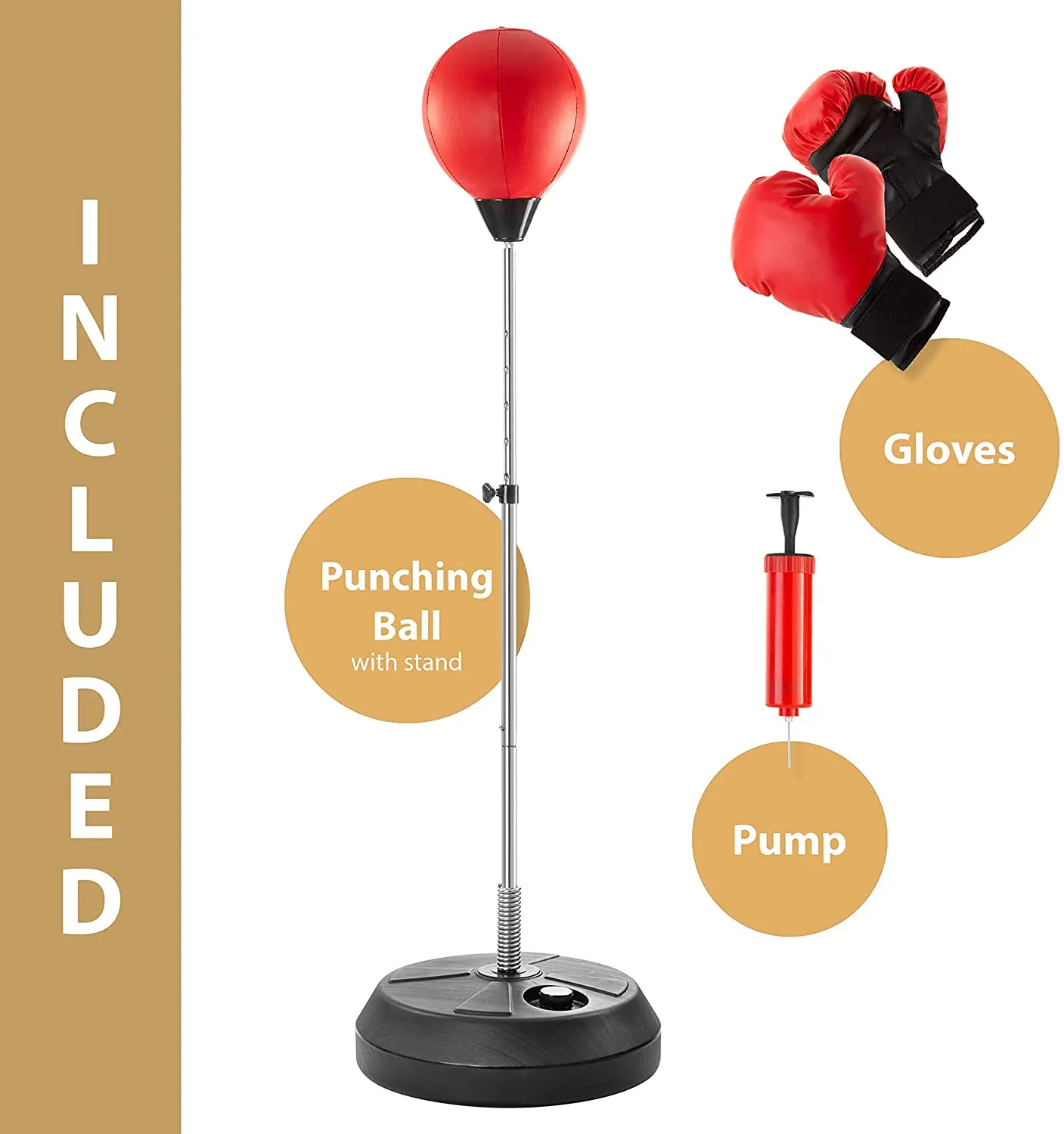 Adjustable Height Stand Reflex speed Bag Boxing Punching Bag with Stand for Adults & Kids Exercise Featured Image