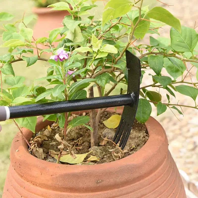 Wholesale Professional Small Garden Hand Tool Multifunction Garden Rake Fork Hoe