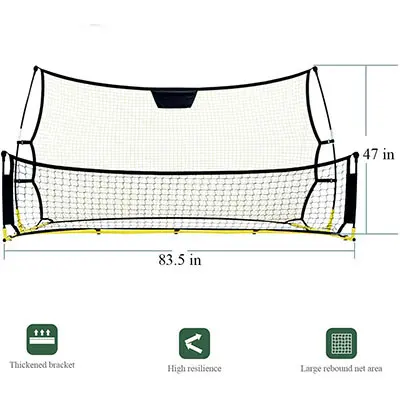 Adjustable Pitch Back Portable Backstop Goal Target Football Soccer Rebounder Net