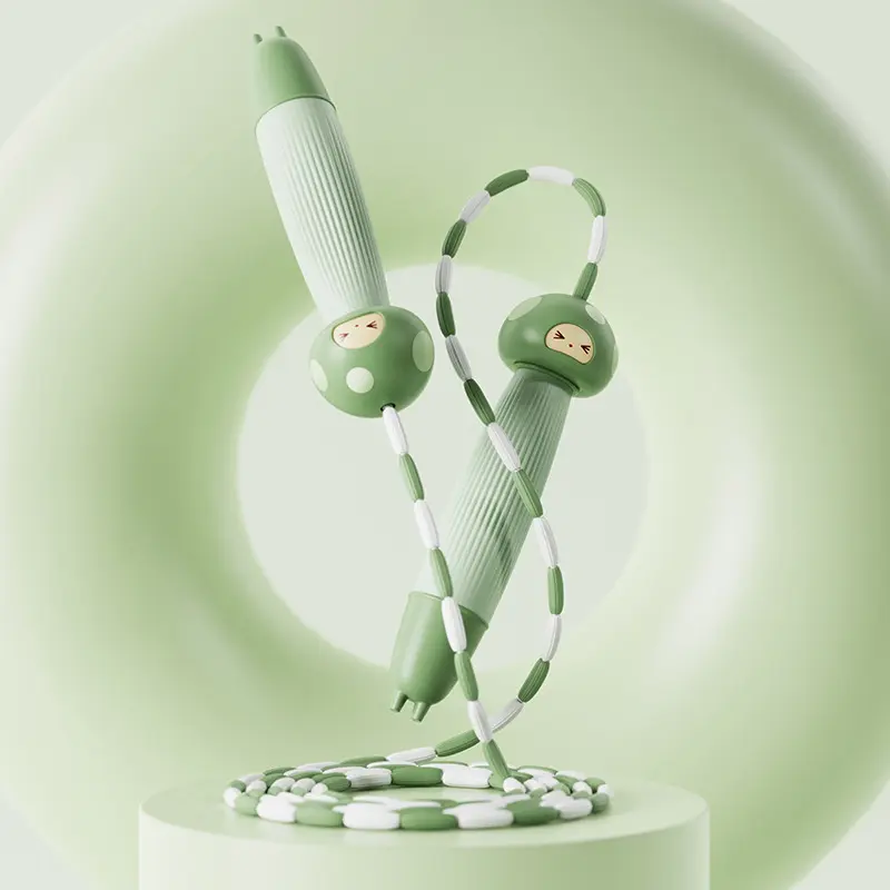 Children’s bamboo knots jump rope kindergarten pattern soft beads beginner jump rope cartoon silicone adjustable Featured Image