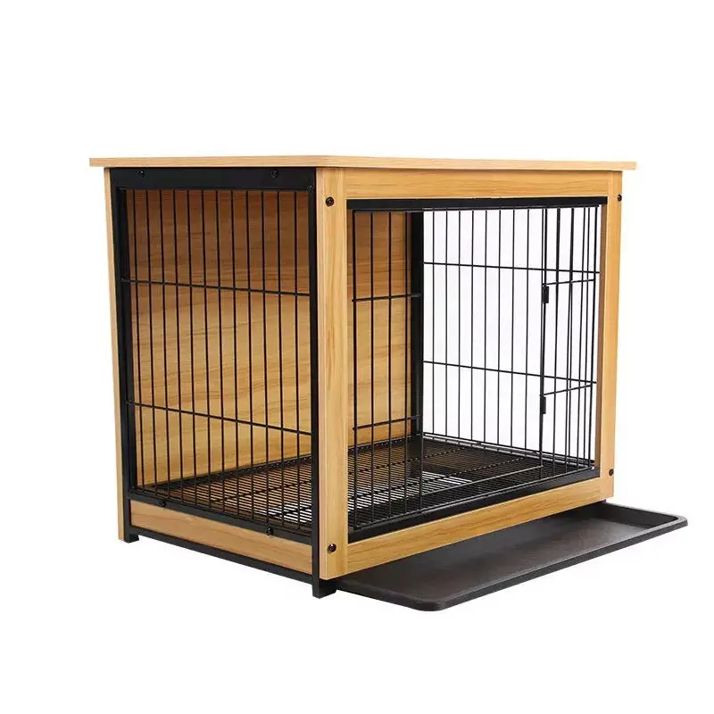 Portable luxury wooden dog cage pet dog kennel wooden animal cage with door Featured Image