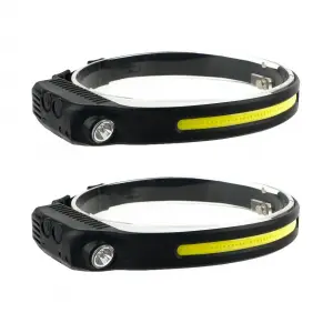 Multi-Function Induction Smart Sensor Headlight USB Rechargeable COB LED Headlamp
