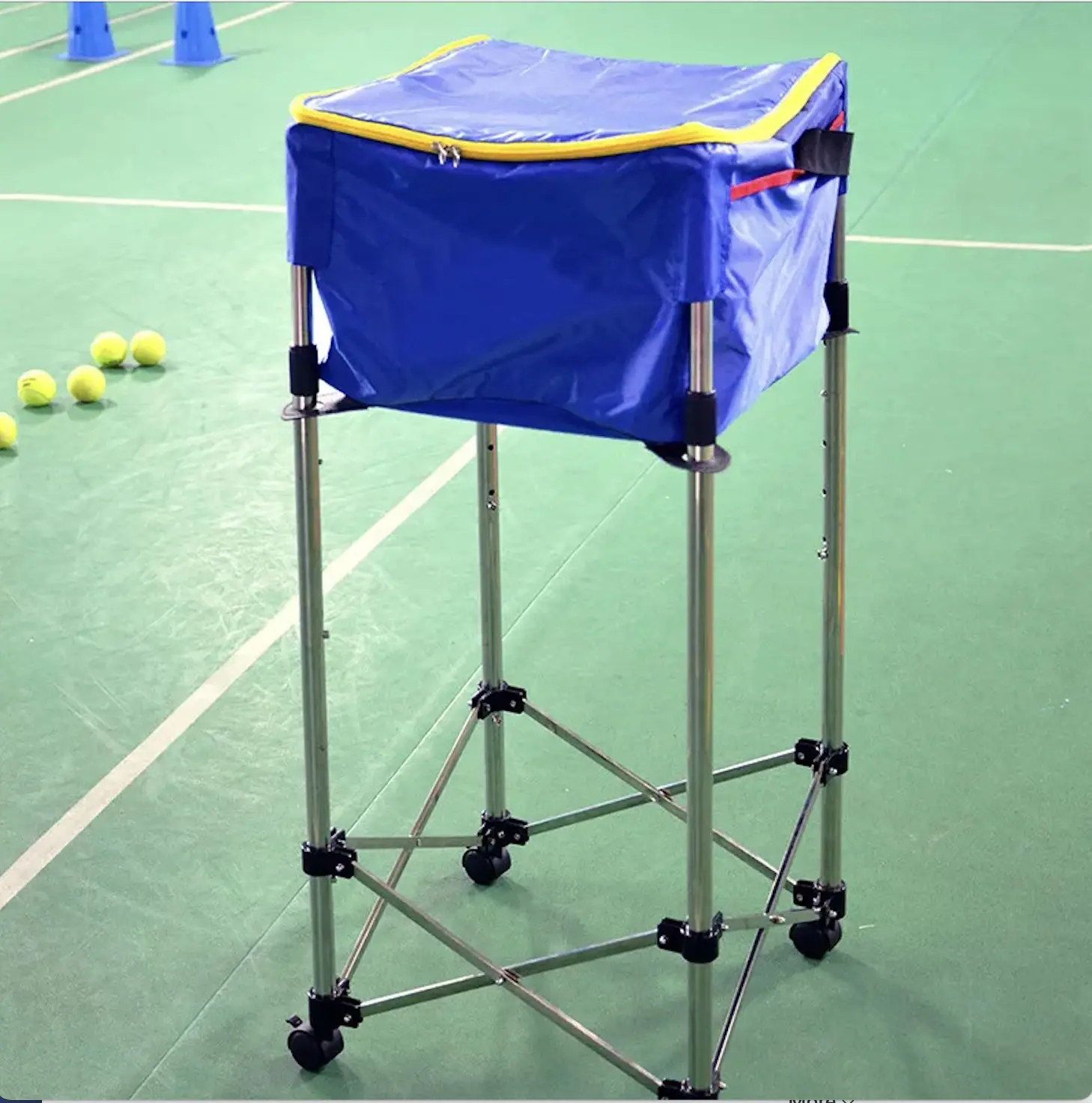 Wholesale High Quality Foldable Portable Storage Tennis Cart with Wheels For Tennis Club