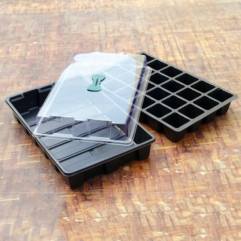 24/12 hole seedling tray hole tray adjustable breathable cover seeding seedling tray seedling box three-piece set