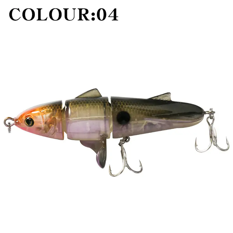 New 3-section propeller surface tractor hard bait 11cm/24g floating pencil plastic Road Runner bionic lure