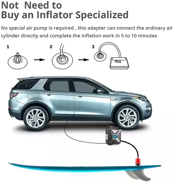 Inflatable SUP Paddle Board Kayak Air Pump Converter Valve Adapter