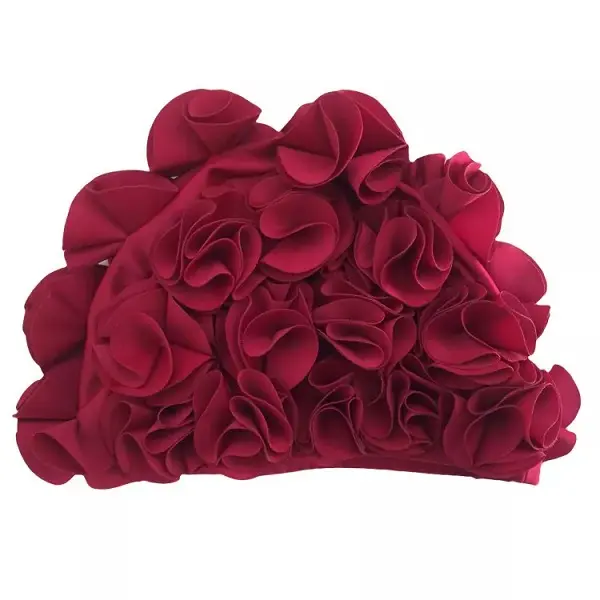 Petals bathing swimming cap protect long hair ears swim pool hat Featured Image