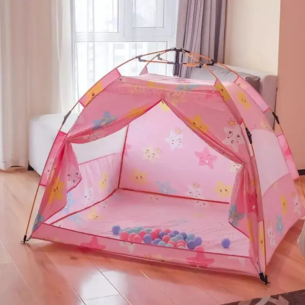 TWROAD Children’s tent indoor and outdoor theater children’s automatic tent polyester fabric children’s play tent