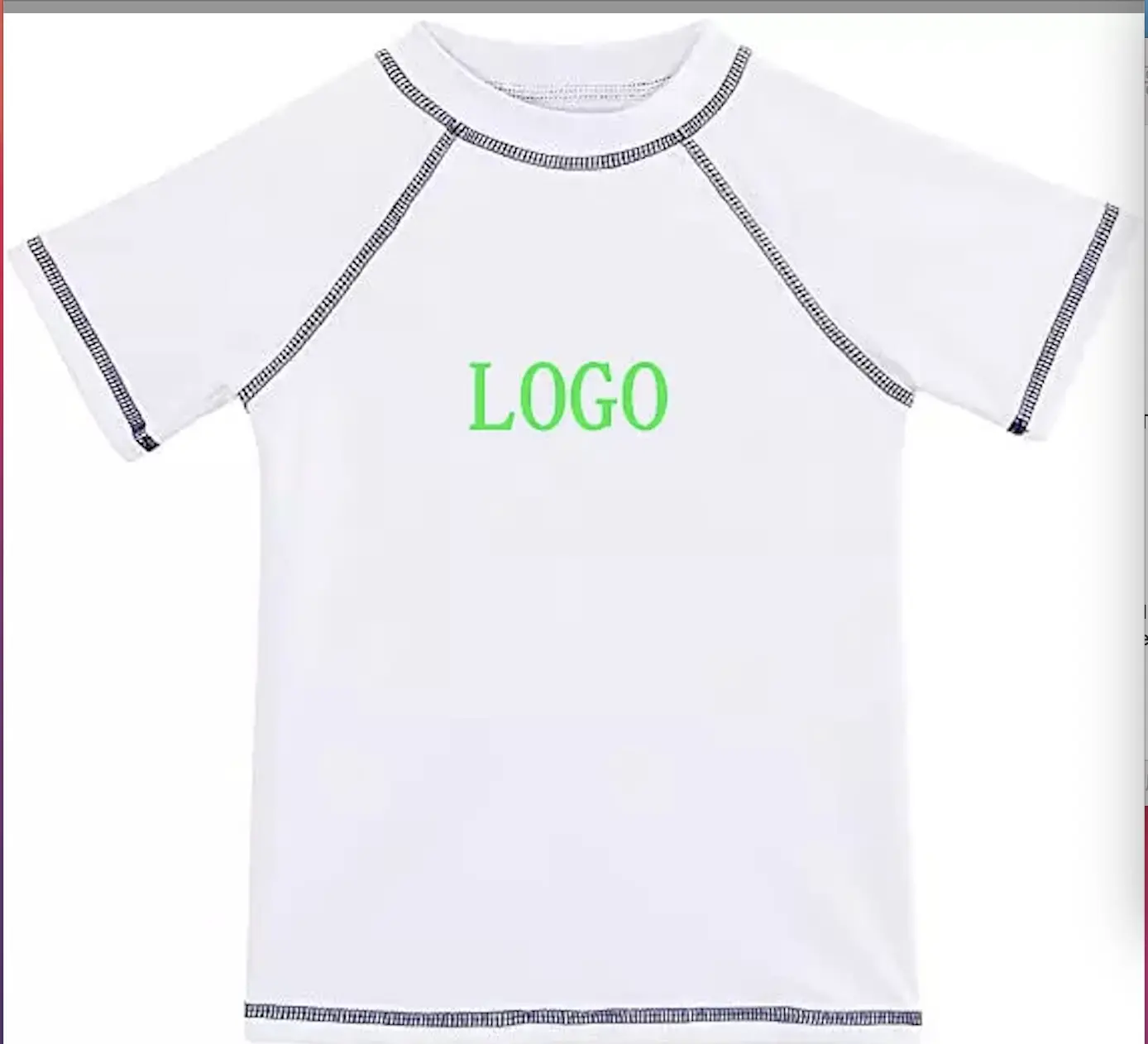Wholesale Custom Logo Uv Protection Rash Guard Shirts Boys Girl Short Sleeve Rashguard Swim T-shirts Top