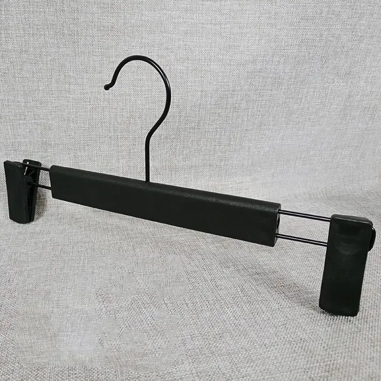 custom Friendly Plastic Adult Bottom Pants Hanger With Plastic Clips Plastic Pants Hangers For Clothes with clips