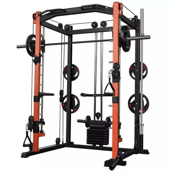 Commercial Smith Machine Strength Training Cage Squat Rack Home Gym Station System For Weightlifting And Bodybuilding Featured Image