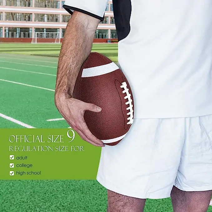 6 Composite Leather Footballs for Youth American Footballs