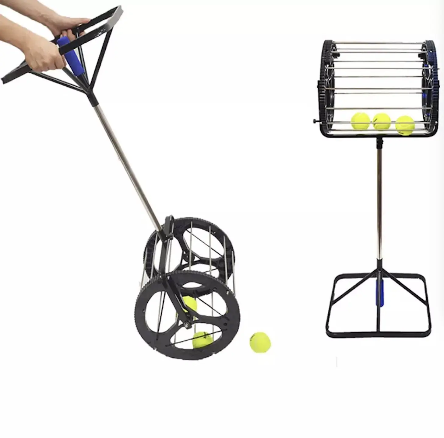 Tennis Club Practical Storage Tennis Ball Portable Hopper Picker with Wheels Featured Image