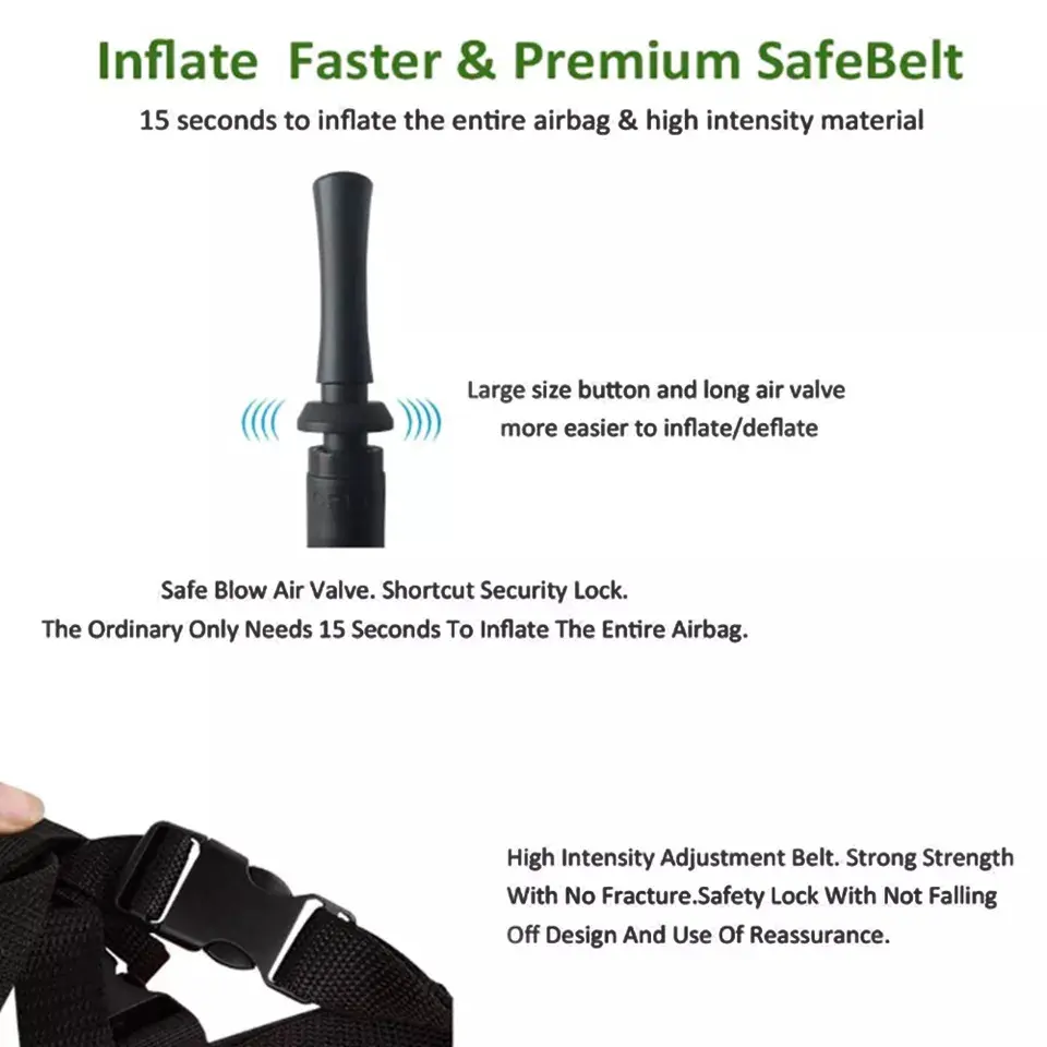 210 Denier Nylon TPU Diving Equipment Self Inflatable Life Jacket,Inflatable Life Snorkel Vest