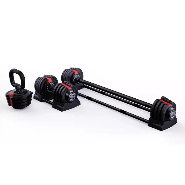 VIGFIT 3 in 1 gym adjustable weights set adjustable dumbbell kettlebell and barbell