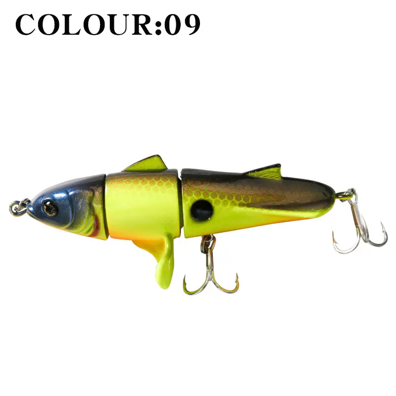 New 3-section propeller surface tractor hard bait 11cm/24g floating pencil plastic Road Runner bionic lure