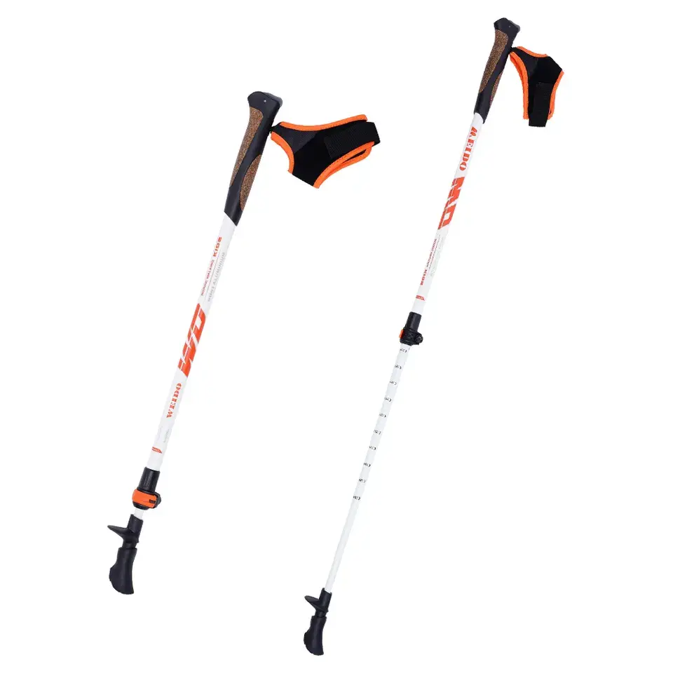 Cork Handle Multi Color Aluminum Trekking Pole Walking Sticks for Children