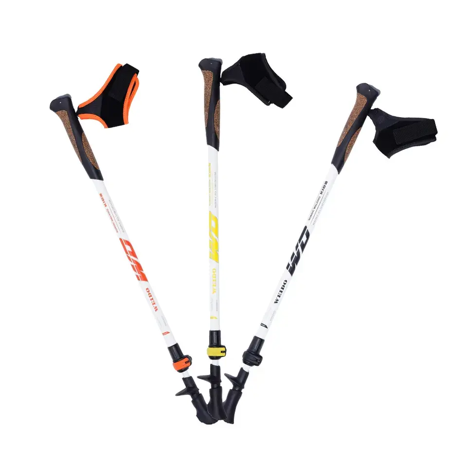 Cork Handle Multi Color Aluminum Trekking Pole Walking Sticks for Children