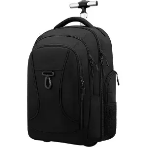 Wheels Rolling Backpack Travel Water Resistant Business Large rolling backpack with wheels Fits 17.3 inch Laptop Backpack