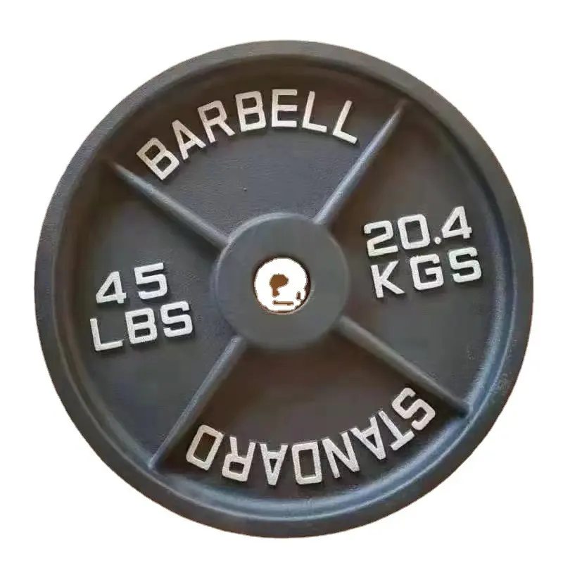 Dumbbell blade barbell small hole plated silver disc