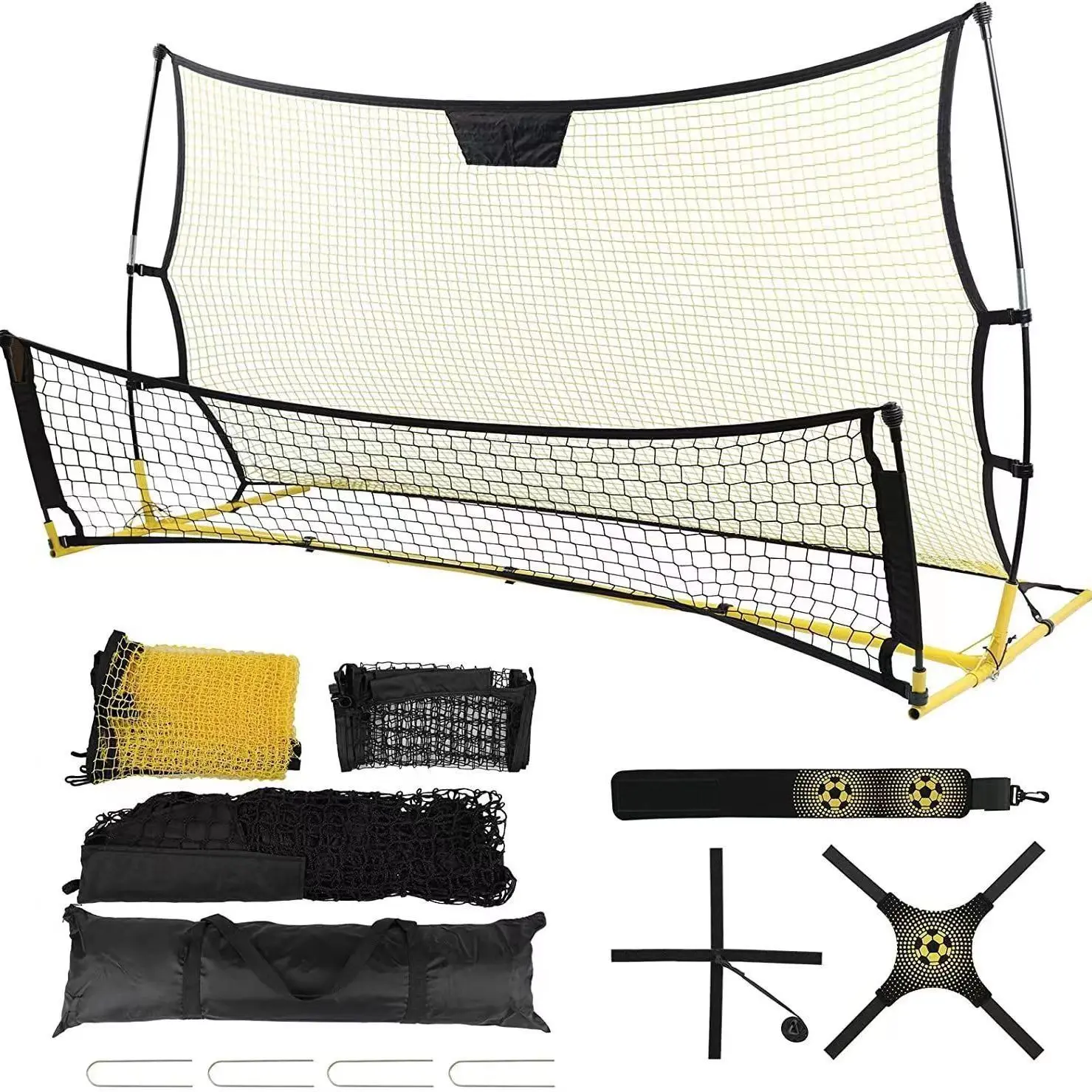 Football folding teen quick assembly portable double-sided bounce rebound net