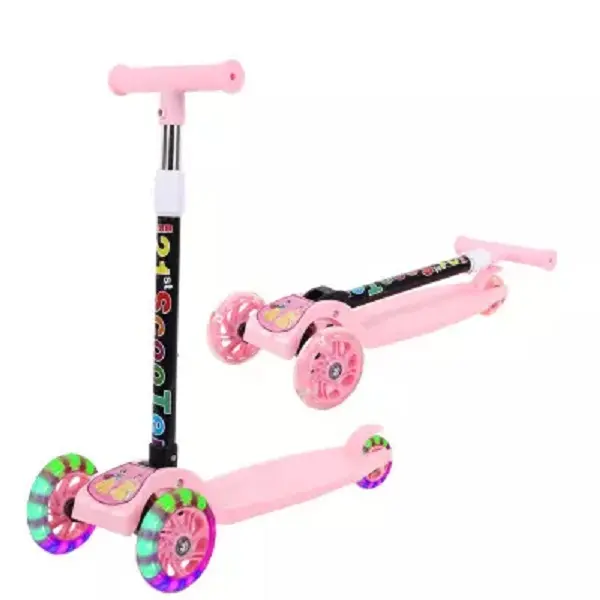 Foldable and light emitting Children’s scooter kick scooter for children kid toys Featured Image