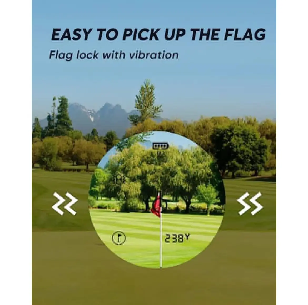 Golf Rangefinder, 800 Yards Laser Range Finder, High-Precision Flag Lock with Pulse Vibration