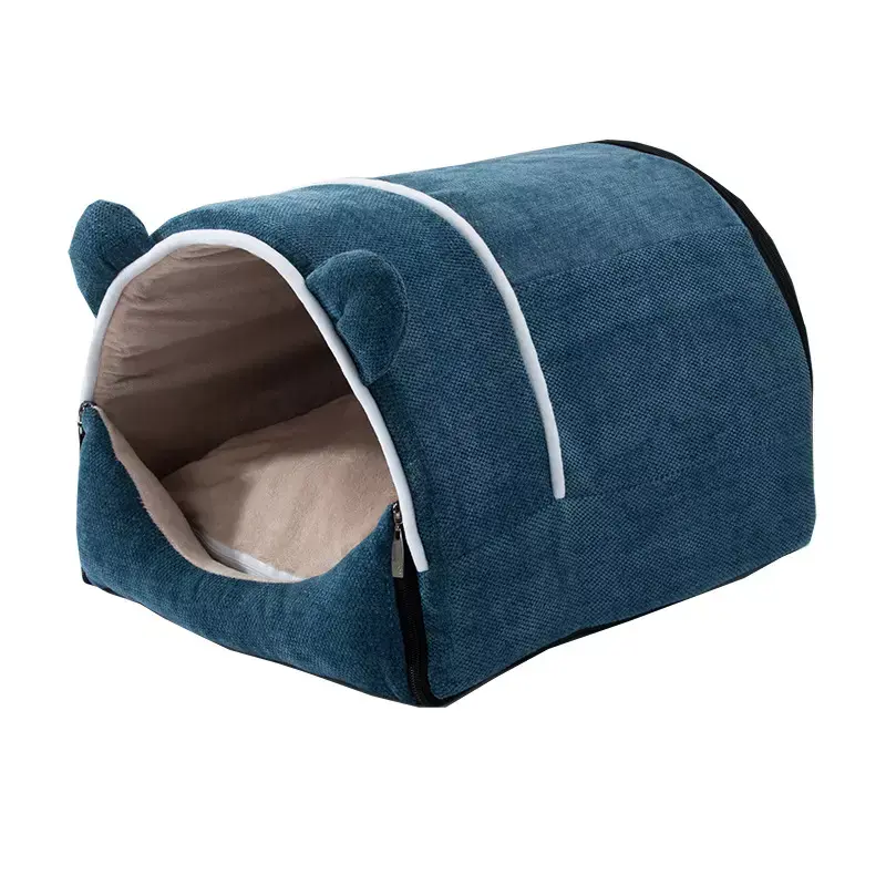 Indoor warm foldable removable washable plush bed pet house Featured Image