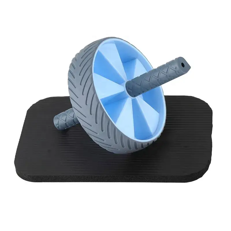Dual abdominal ab wheel with mat fitness exerciser abdomonal ab wheels Featured Image