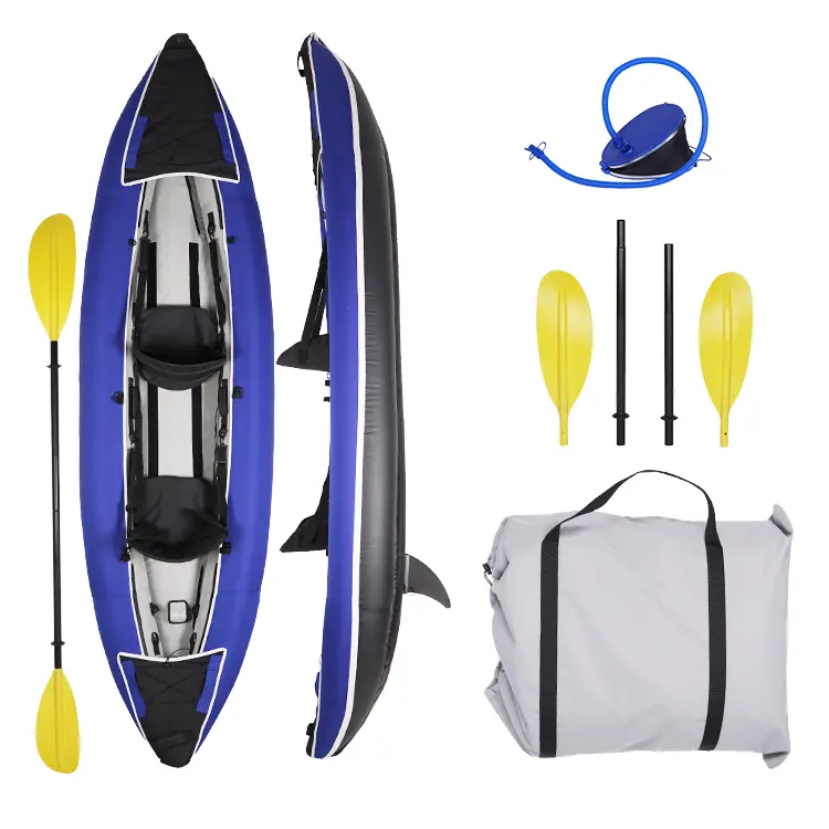 Wholesale PVC Boat Tandem Kayak Inflatable, Canoe 2 Person Inflatable Kayak