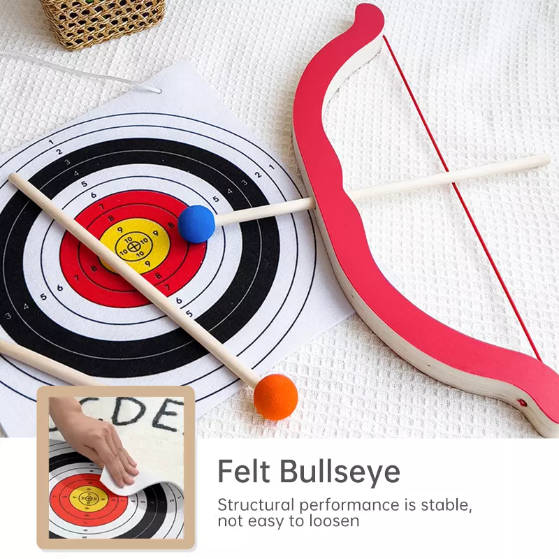 Hunting Children Funny Shooting Archery Sport Kids Outdoor Game Eye Coordination Training Wood Bow And Arrow Set with target