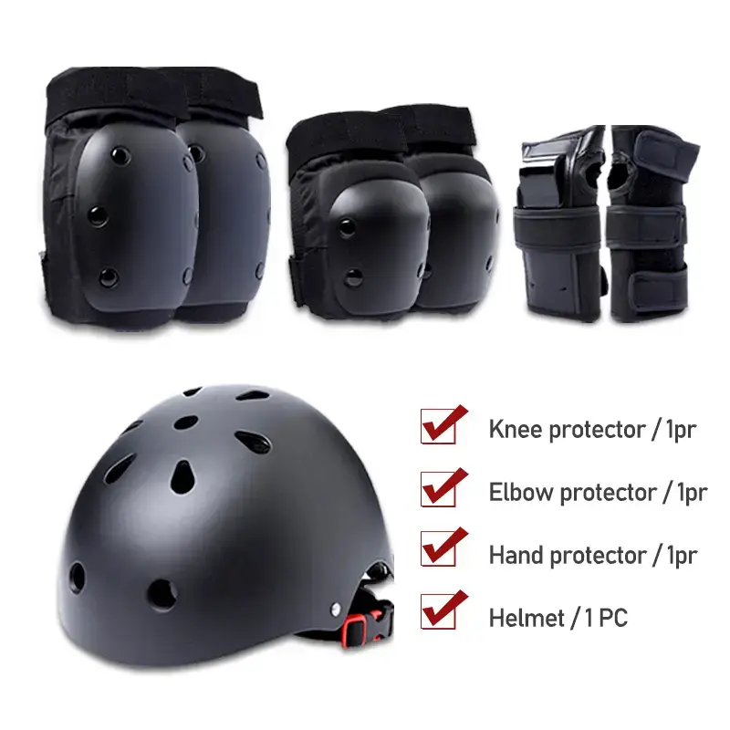 Construction Gel Heavy Duty Comfortable Anti-slip Foam Knee Elbow Hand Pads Skateboard Cycling Helmet