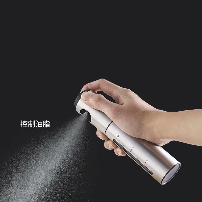 Fuel spray can household kitchen supplies artifact stainless steel oil injection bottle spice bottle spray press type barbecue oil bottle