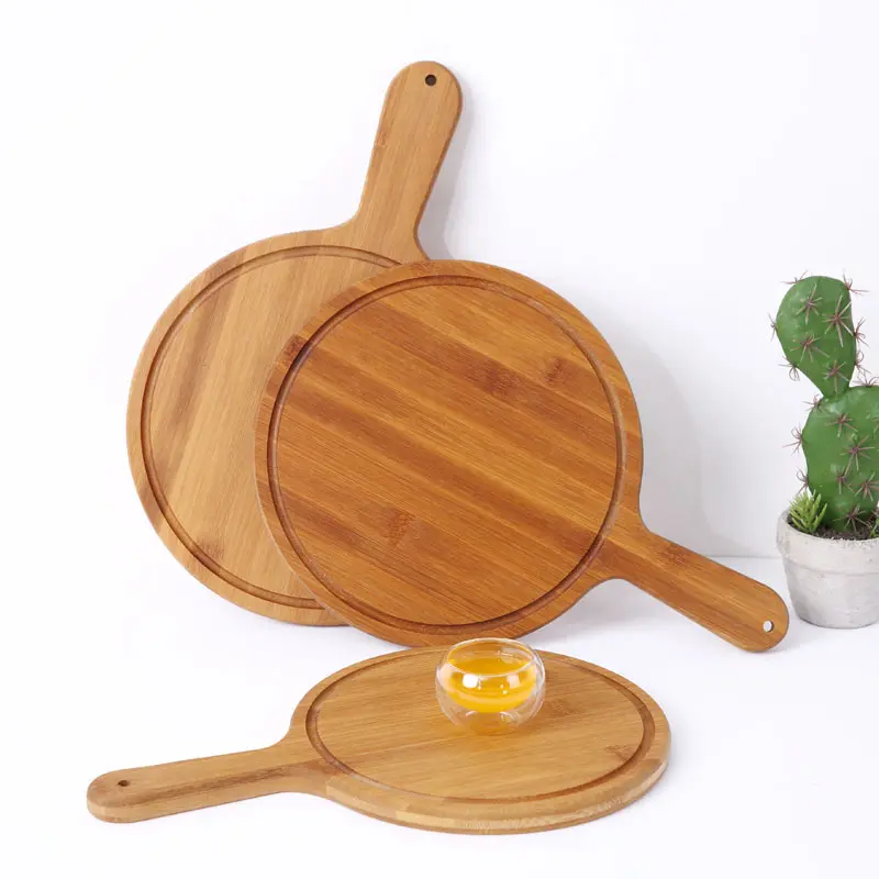 Bamboo wood cutting board, cutting board, restaurant, fruit sushi board, western restaurant, tableware, pizza plate, solid wood food supplement cutting board