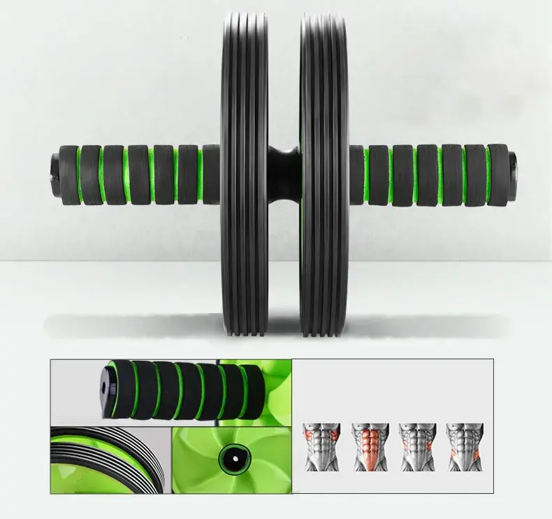 High quality double wheel workout, ab power wheel roller, belly roller, training wheel