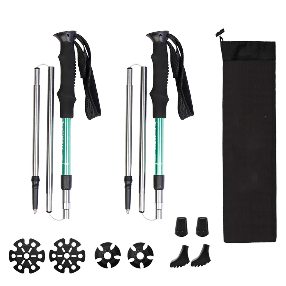Collapsible Hiking Pole Adjustable Walking Stick Portable Mobility Travel Trekking Pole