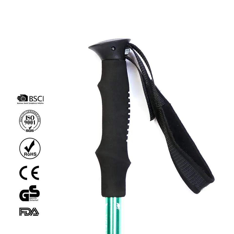 Collapsible Hiking Pole Adjustable Walking Stick Portable Mobility Travel Trekking Pole