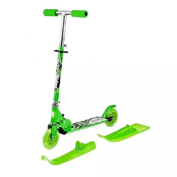 Children’s Dual-purpose Ski Scooter Aluminum Alloy Folding Scooter Street Kick Scooters Featured Image
