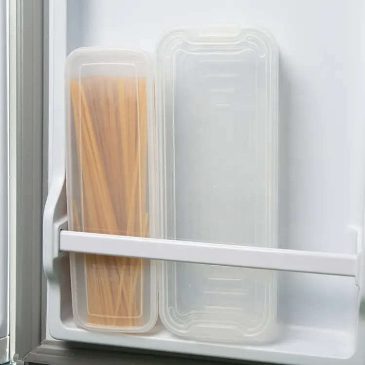 Kitchen Pantry Plastic PP Eggs Fruits Seal Snacks Organizer Spaghetti Storage Box Noodles Food Pasta Storage Container