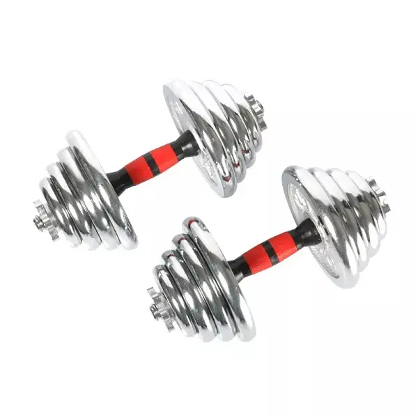 Adjustable 50kg Electroplated Dumbbell Set With Metal Barbell 2 in 1 Weight Pair And Anti-Slip Handle For All-Purpose Home Gym