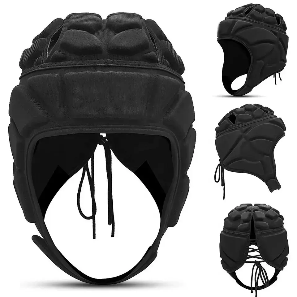 Rugby helmet head guard headdress soccer melee head protector soft shell protective helmet Featured Image