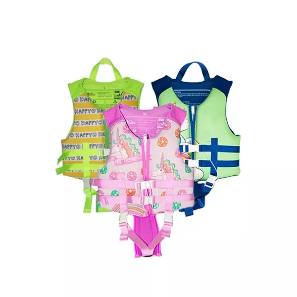 Child Size Watersports Swim Vest Flotation Device Trainer Vest with Survival Whistle Easy on and Off kids life jacket