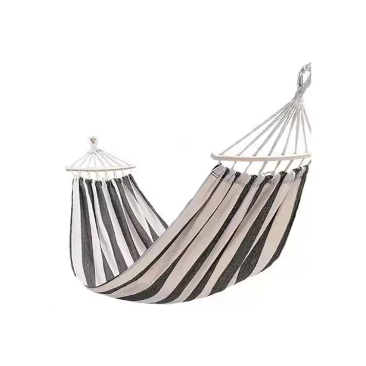 Portable cotton canvas outdoor swing hammock garden hammock chair Featured Image