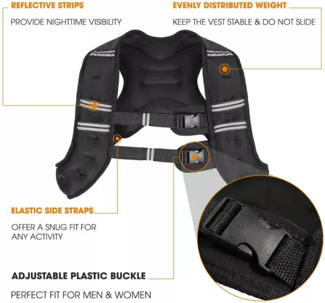 Premium weighted vest 5_8_10_20 kg fitness vest plate weight for fitness exercise